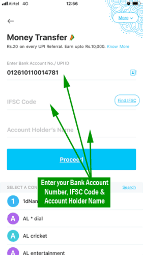 how to add bank account to paytm
