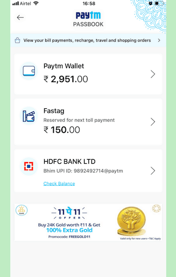 transfer money from paytm