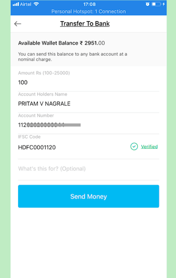 transfer wallet balance