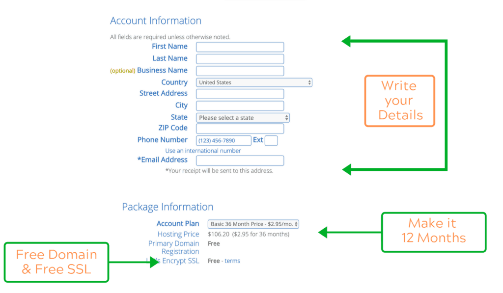 account information