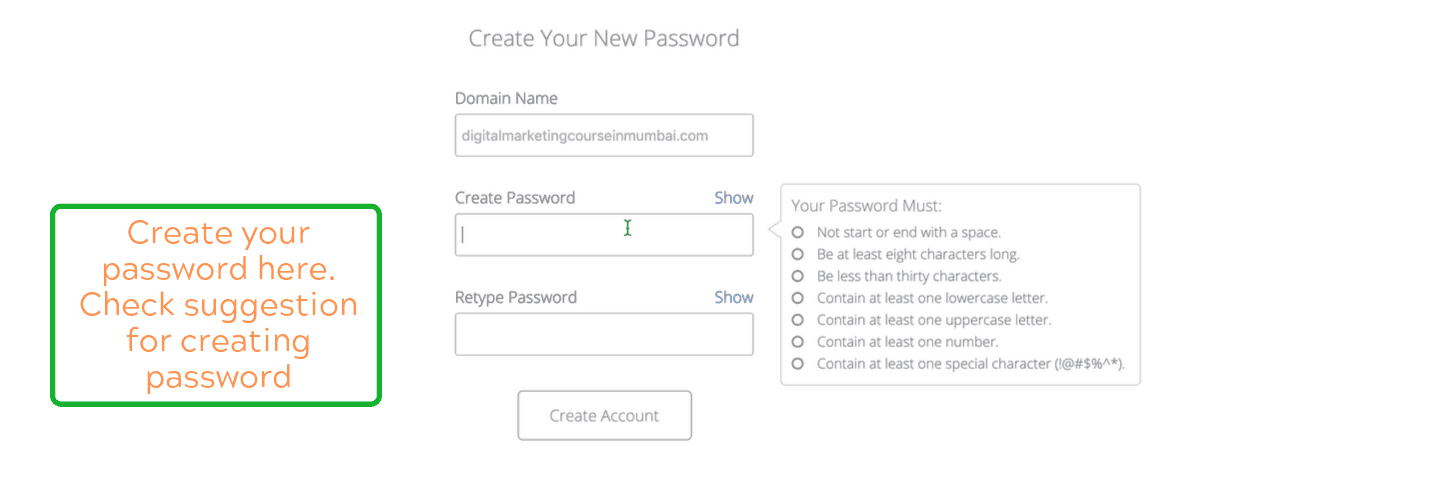 account password