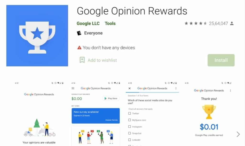 Google Opinion Rewards