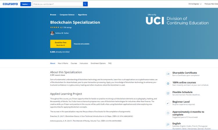 Blockchain Specialization