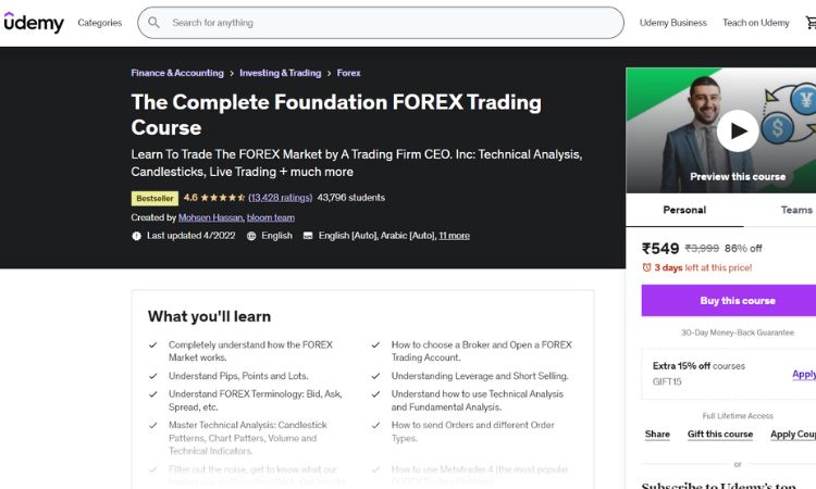 The Complete Foundation Forex Trading Courses - Udemy  