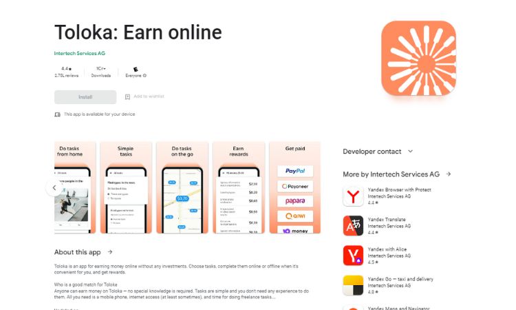 Toloka: Earn Online