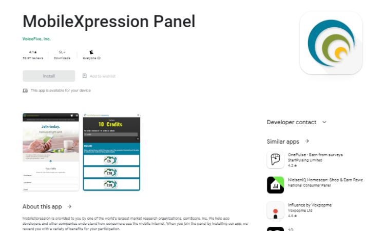 MobileXpression Panel