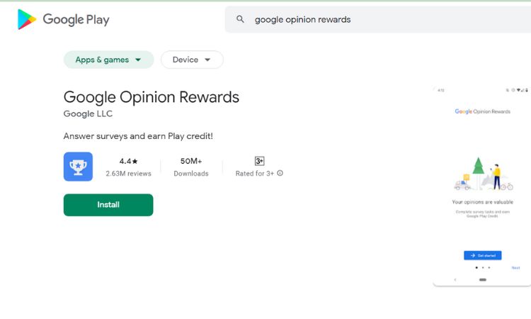 Google opinion rewards