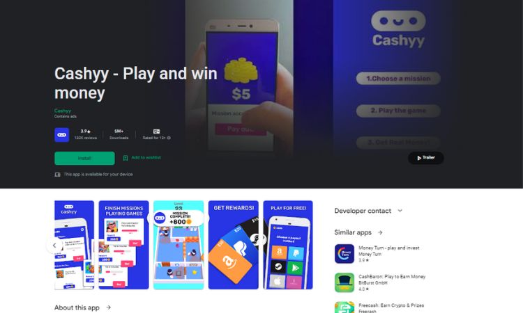 Cashyy – Play and Win Money