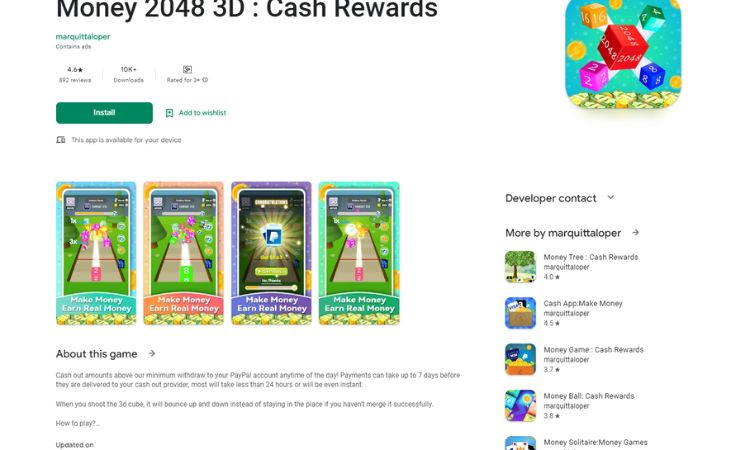 Money 2048 3D