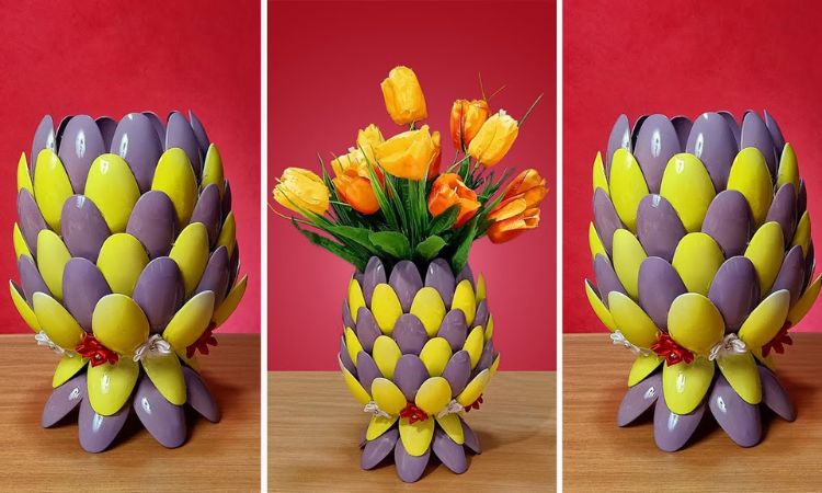 Plastic Spoon Vase
