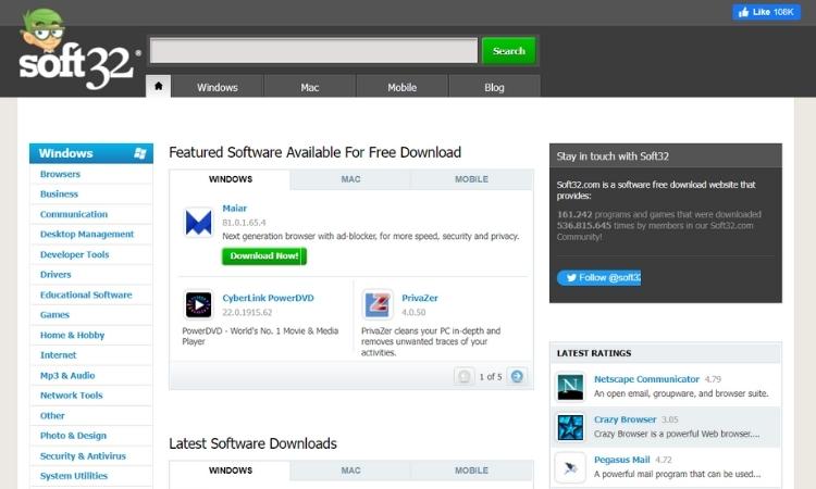 Soft32 best free software download site