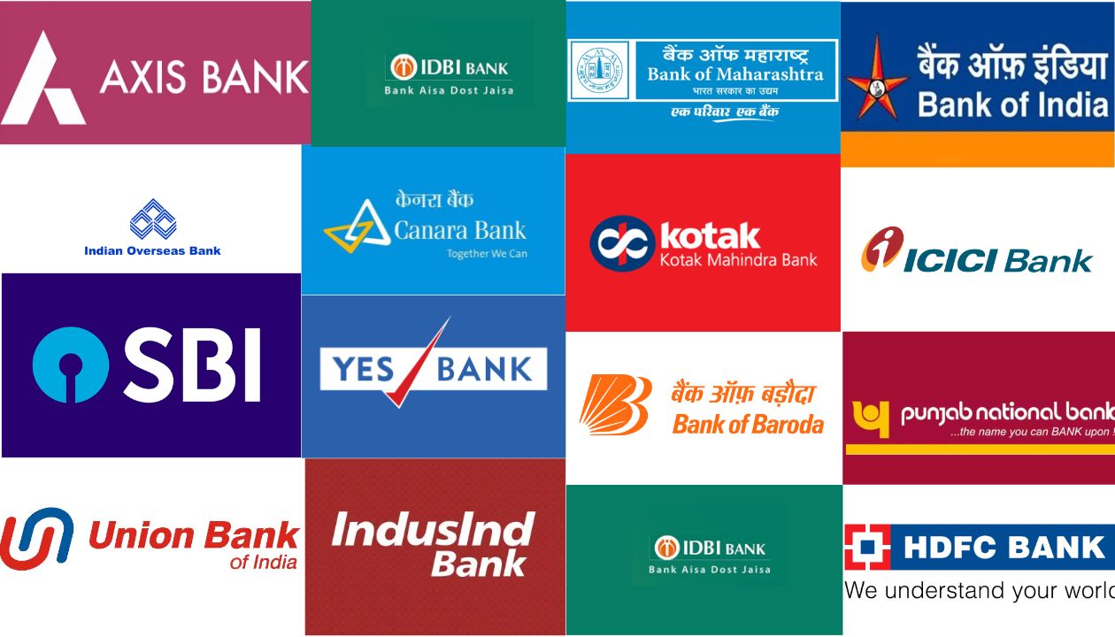Which are the 5 commercial banks in India?