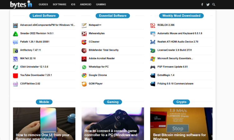 free software download site BytesIn