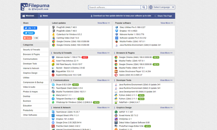 free software download site FilePuma