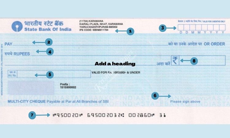 How to fill cheque