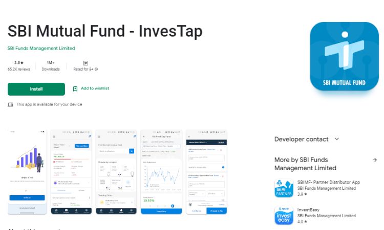 SBI Mutual Fund inves tap