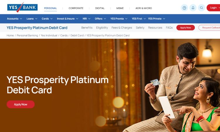 Yes Bank Prosperity Platinum Debit Card
