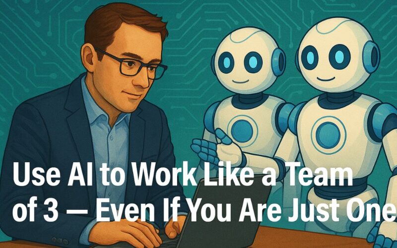 How to Use AI to Work Like a Team of 3 — Even If You Are Just One